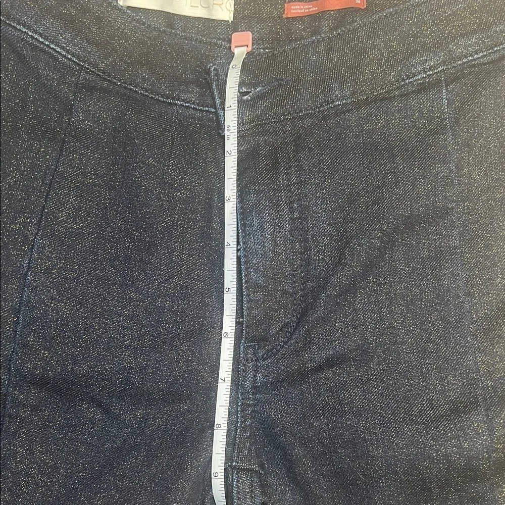 Pilcro high rise denim sparkly fabric denim leggings size 26